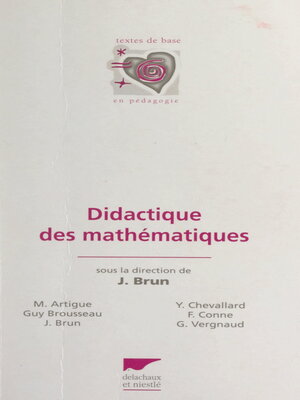 cover image of Didactique des mathématiques